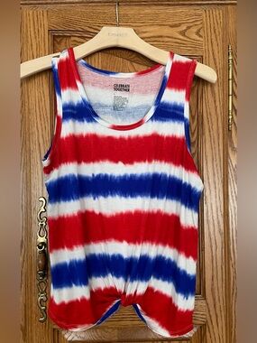 Celebrate Together Red, White & Blue Tie-Front Tank Top